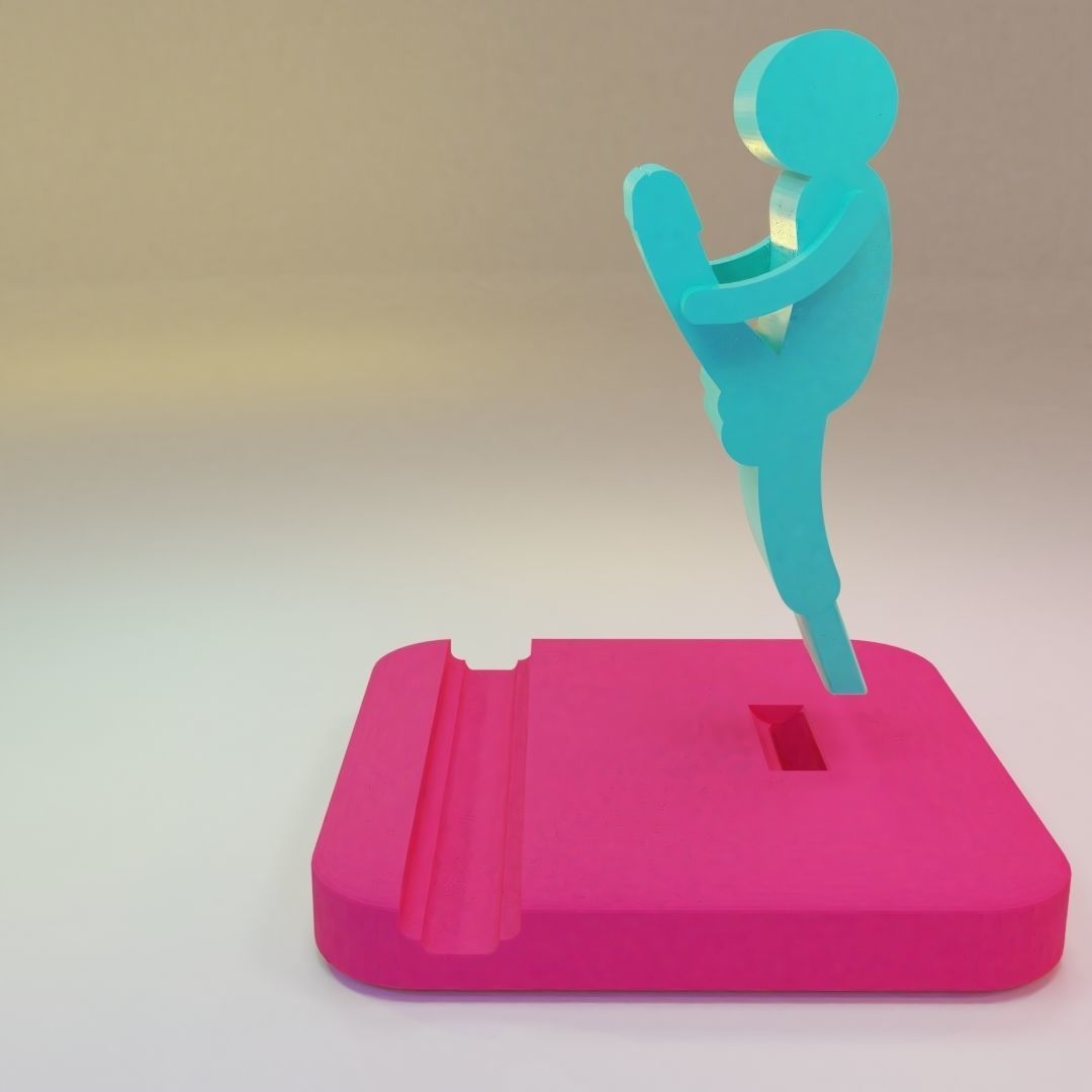 DUDE DICKING PHONE STAND 3D print model_2