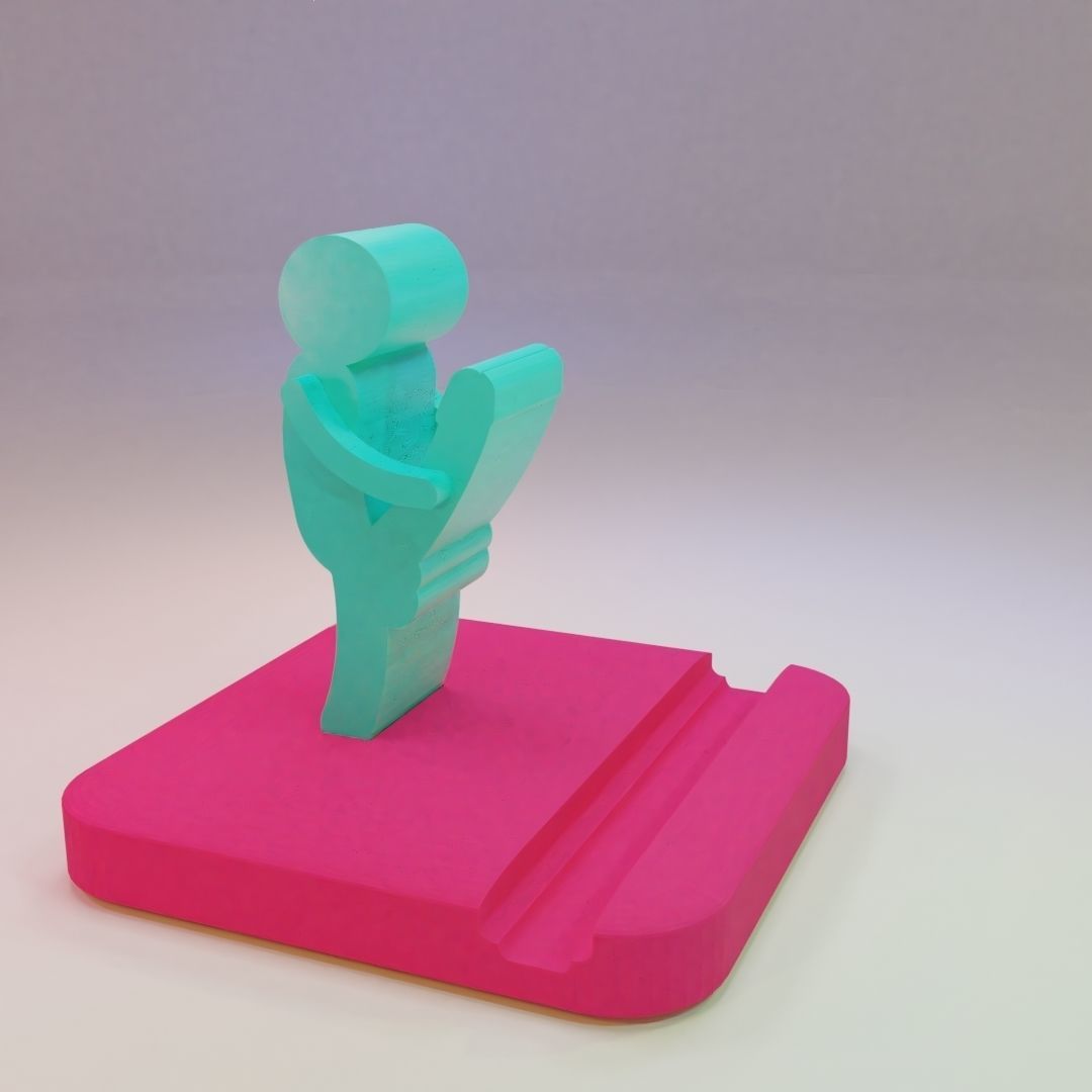DUDE DICKING PHONE STAND 3D print model_1