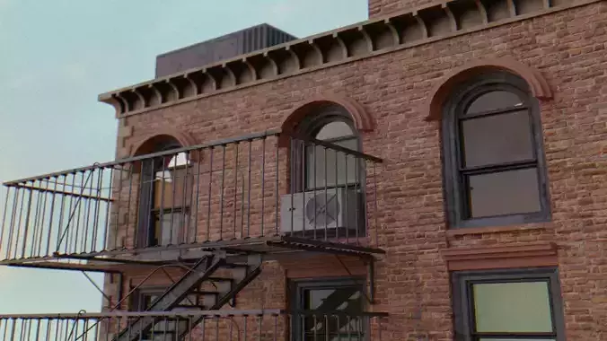 Fire Escape Asset 3D model