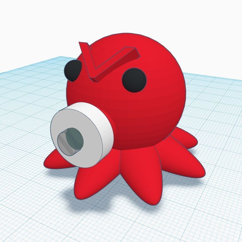 Octopus Toothpaste Cap 3D print model_9