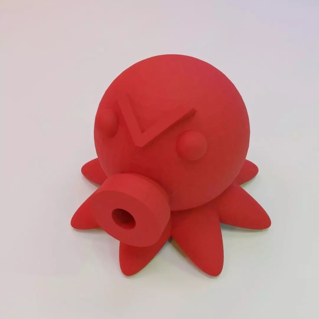 Octopus Toothpaste Cap 3D print model_0