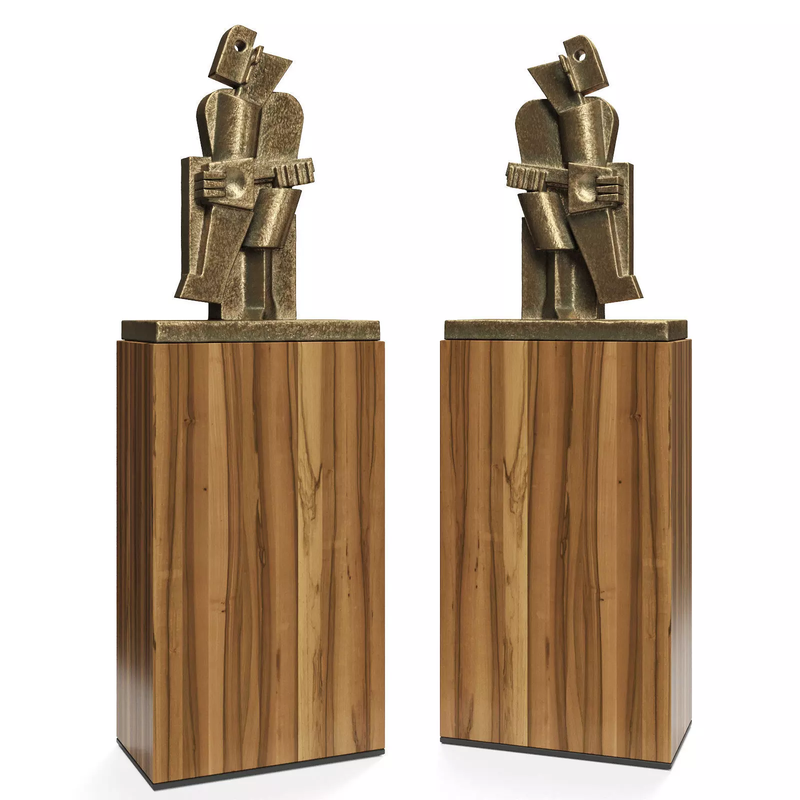 Abstract cubist sculpture 3D model_0