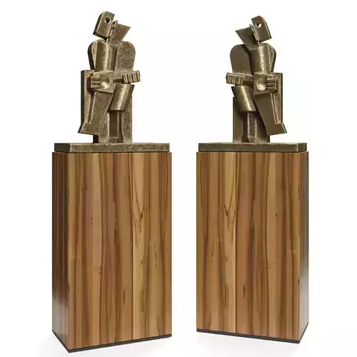 Abstract cubist sculpture