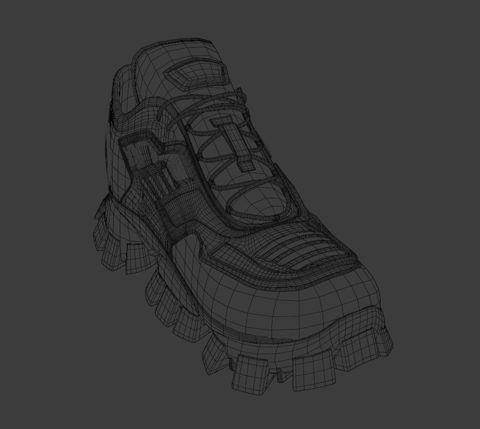 Prada Cloudburst Thunder sneakers 3D model_1