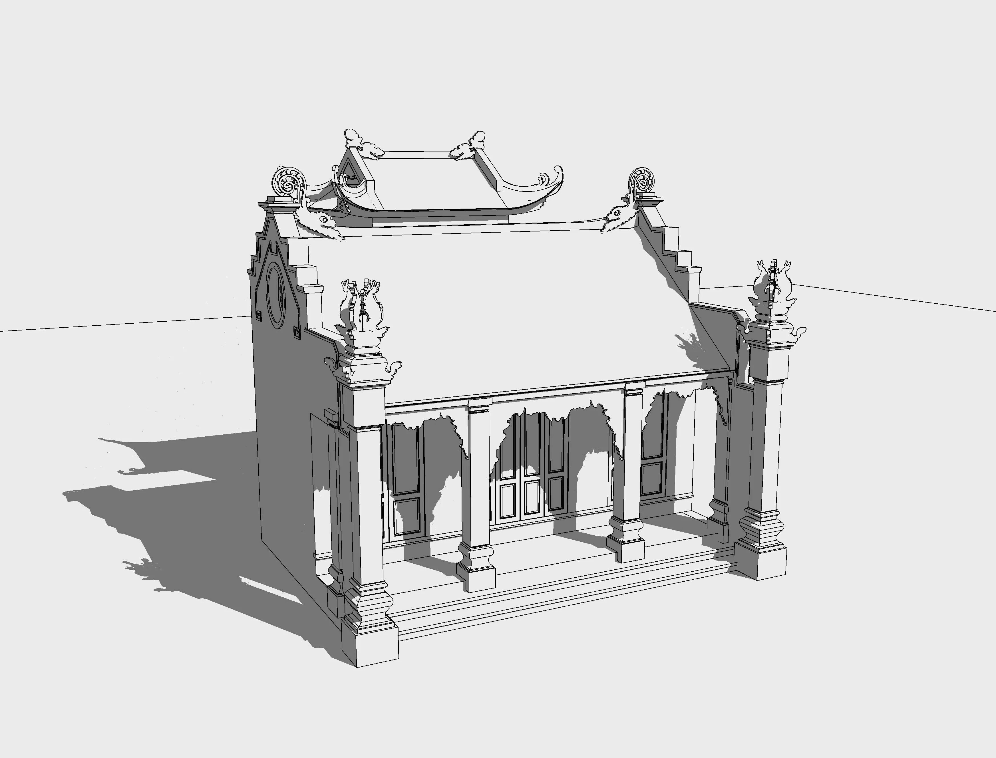 Temple asian Free 3D model