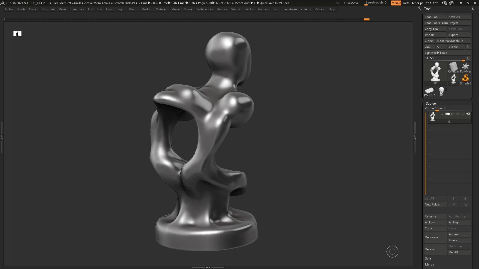 human head modern sculpture 3d print model 94 3D print model_4