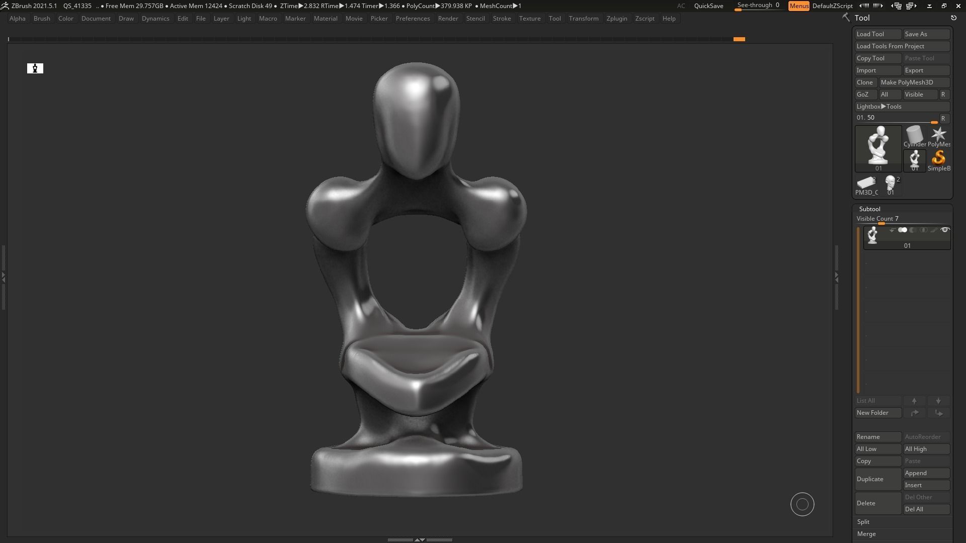 human head modern sculpture 3d print model 94 3D print model_9