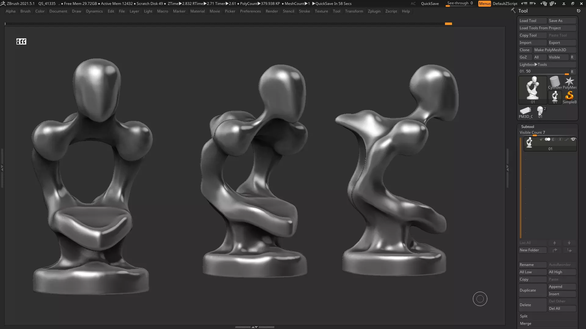 human head modern sculpture 3d print model 94 3D print model_0