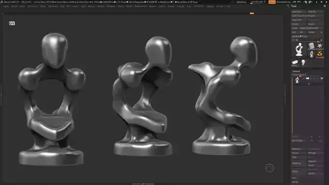 human head modern sculpture 3d print model 94