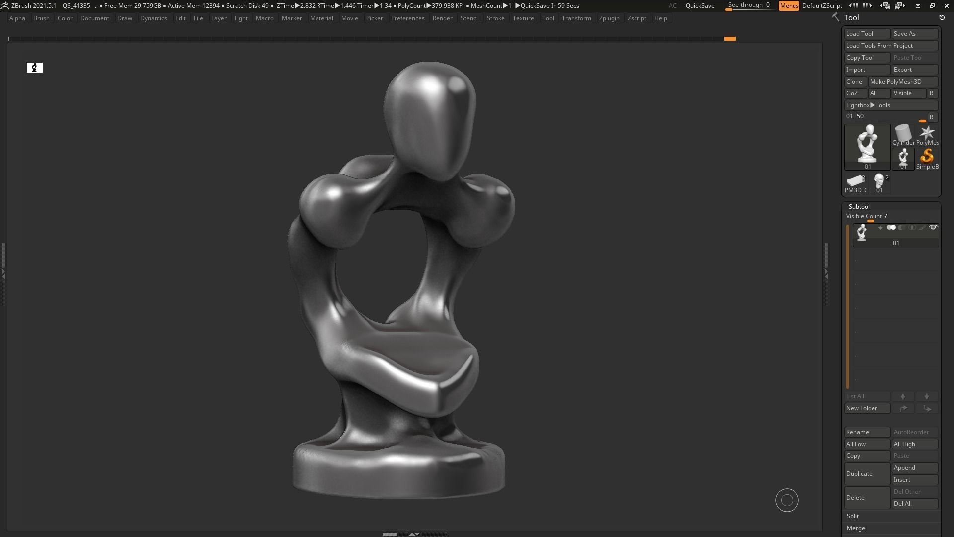 human head modern sculpture 3d print model 94 3D print model_2