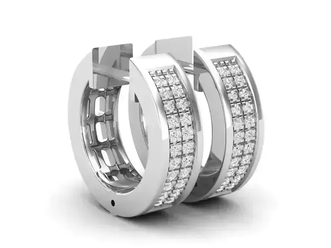 Diamond Huggie Hoop-Earrings for woman