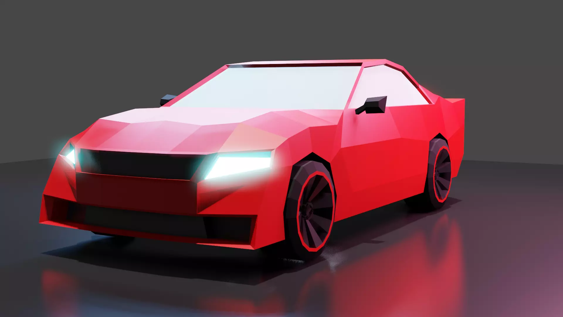 Red Sports Car Free low-poly 3D model