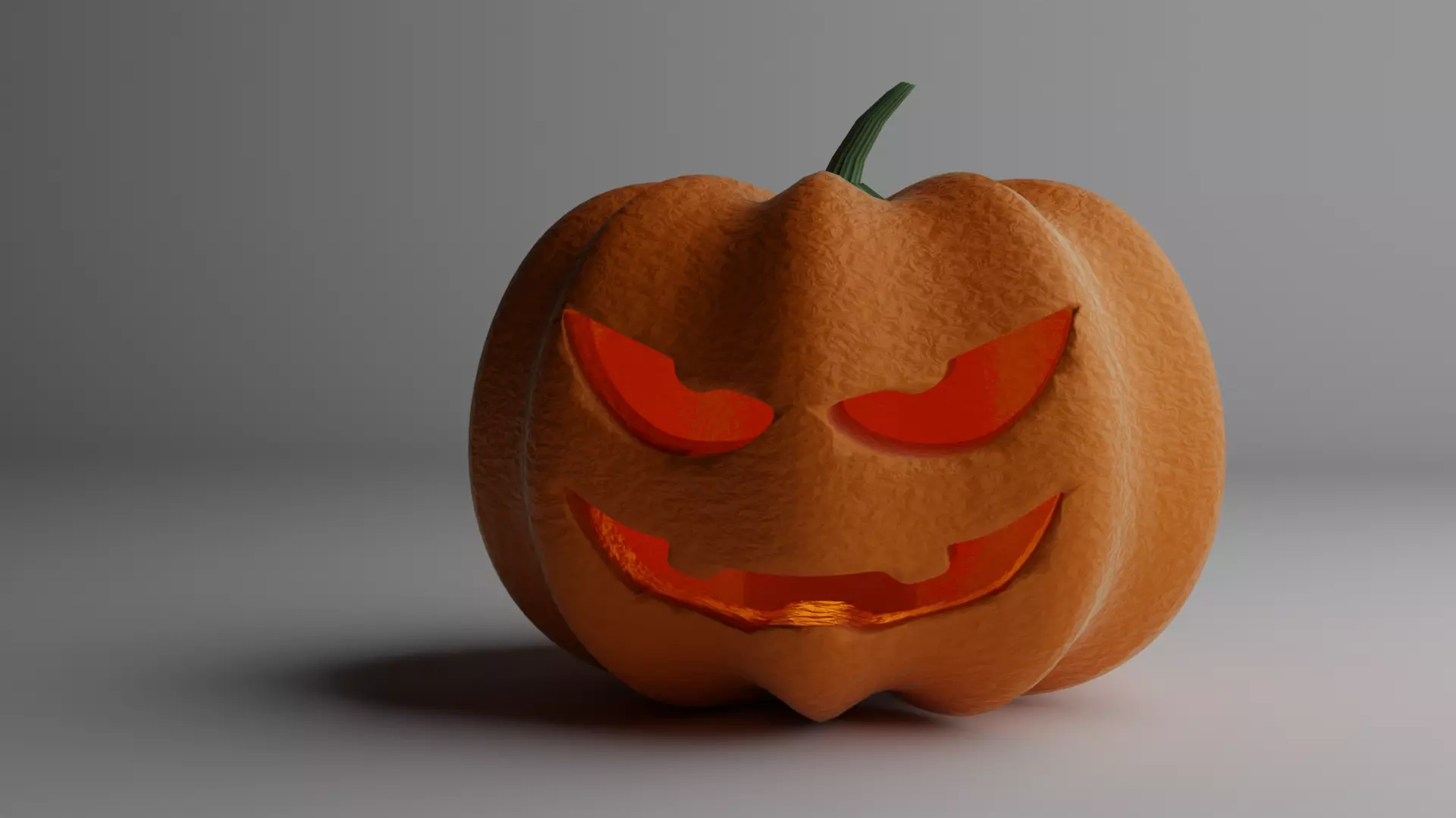 Jack-o-lantern halloween pumpkin 3D model_0