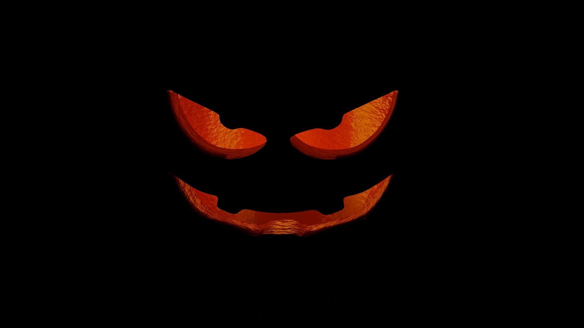 Jack-o-lantern halloween pumpkin 3D model_5