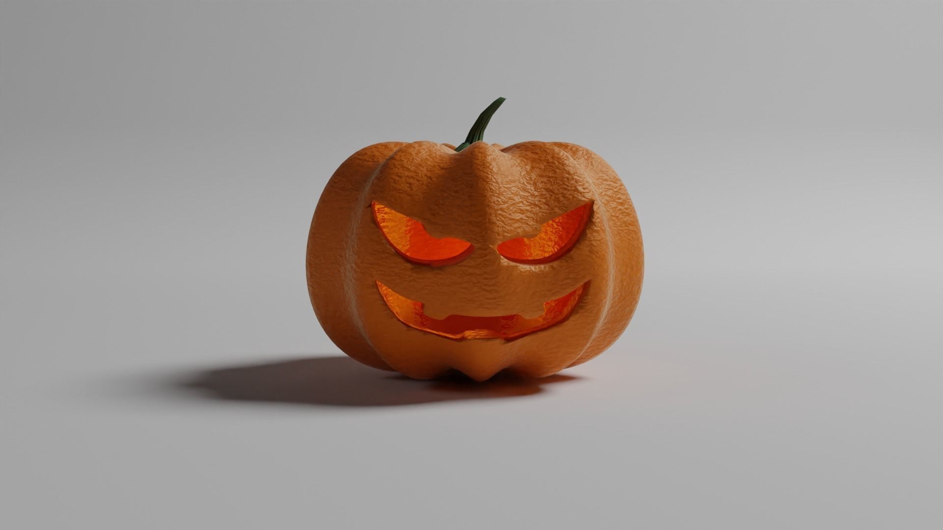Jack-o-lantern halloween pumpkin 3D model_1