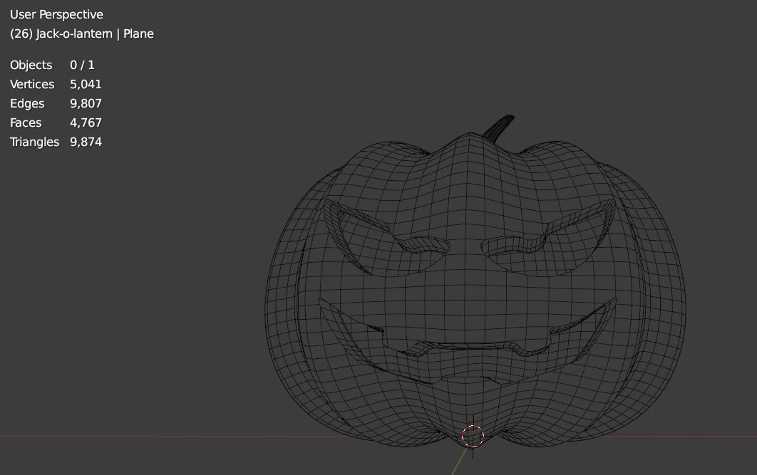 Jack-o-lantern halloween pumpkin 3D model_11