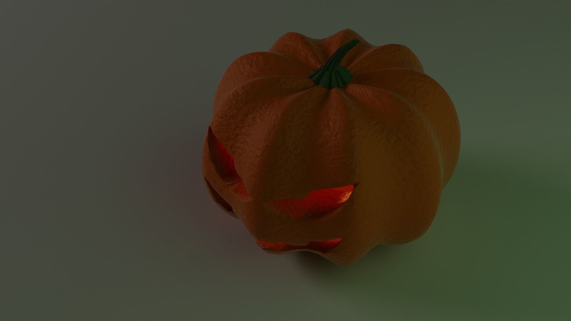 Jack-o-lantern halloween pumpkin 3D model_3