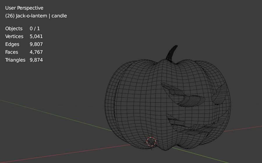 Jack-o-lantern halloween pumpkin 3D model_12