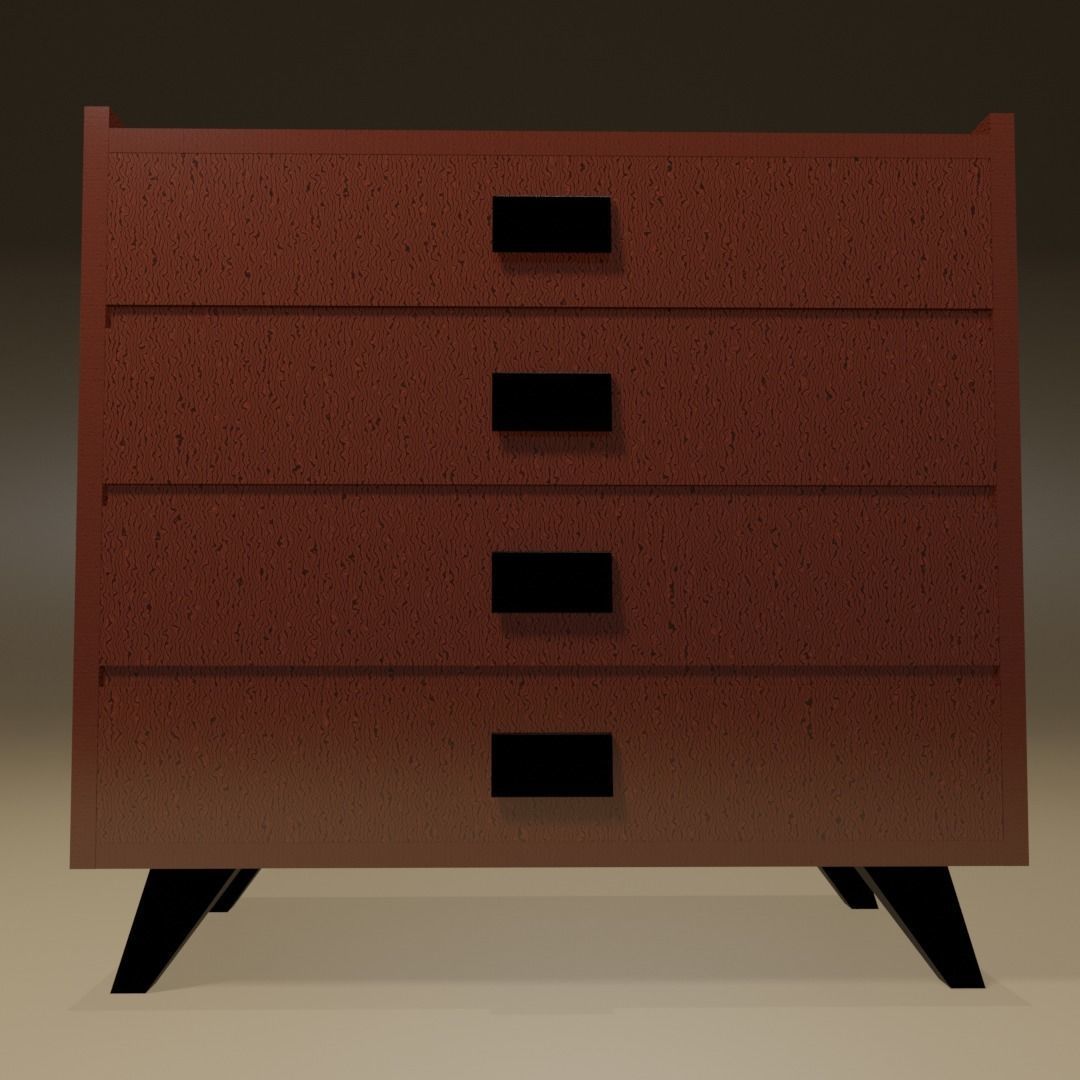 Soviet chest of drawers 3D model_5