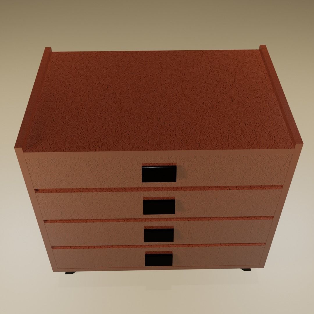 Soviet chest of drawers 3D model_9