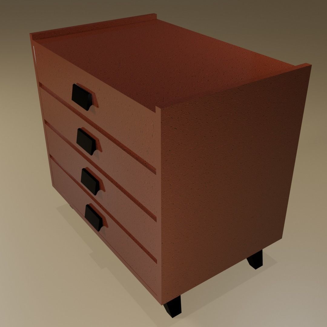 Soviet chest of drawers 3D model_2