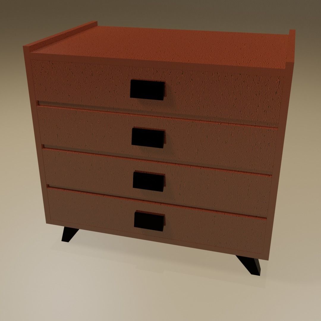 Soviet chest of drawers 3D model_11