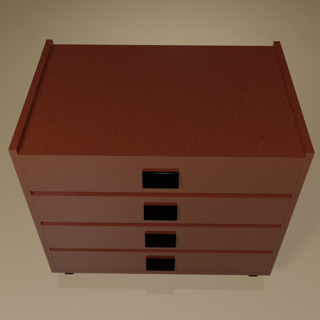 Soviet chest of drawers 3D model_7