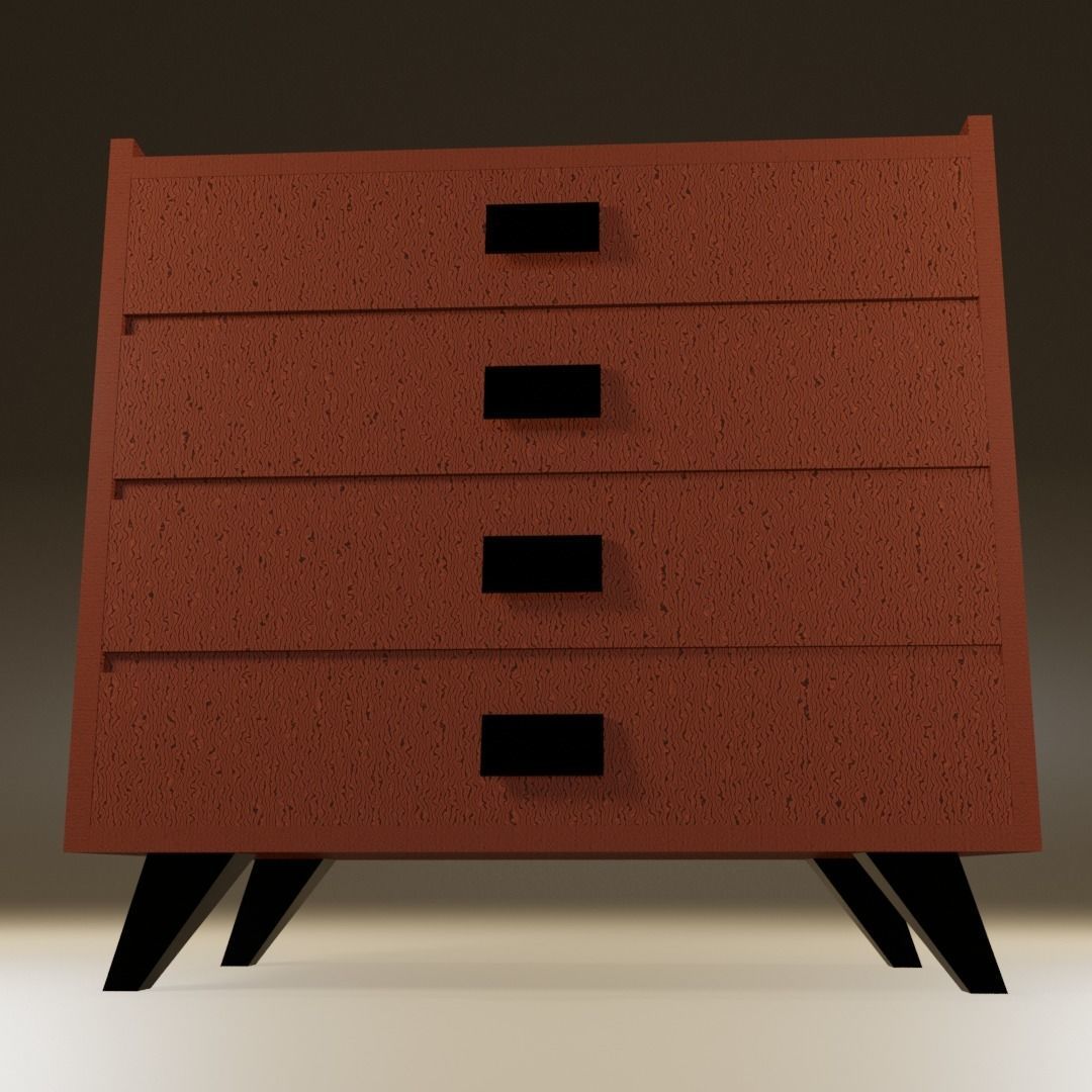 Soviet chest of drawers 3D model_8