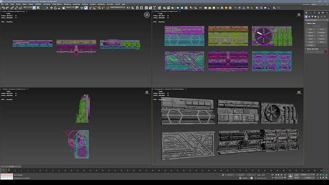 Sci-Fi Architecture Panels Kit Vol 03 Walls-PBR Low-poly 3D model 4