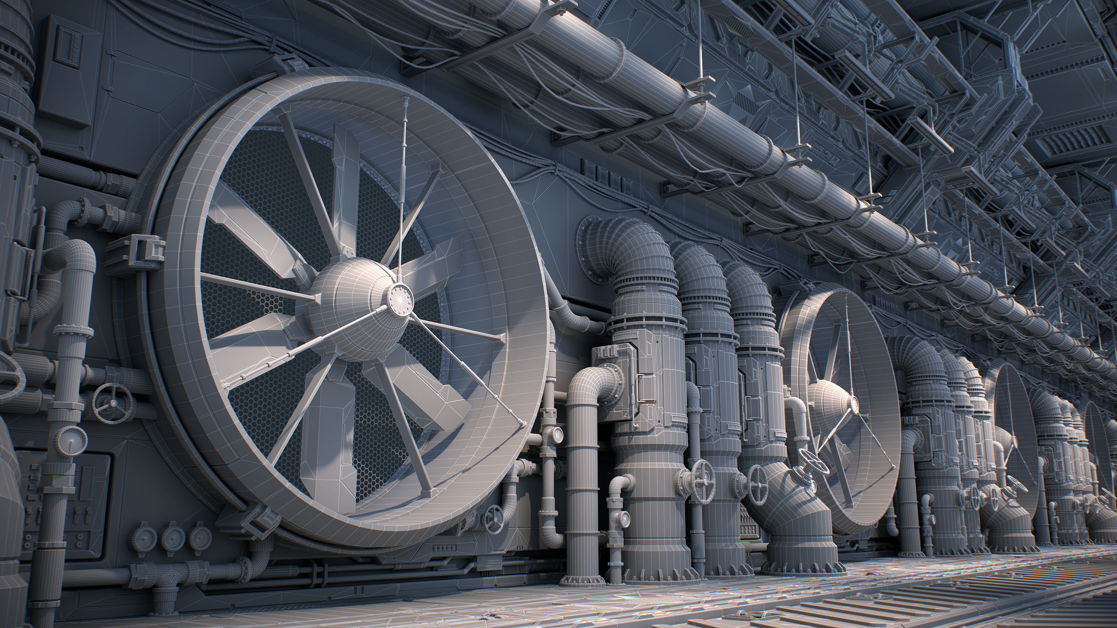 Sci-Fi Architecture Panels Kit Vol 03 Walls-PBR Low-poly 3D model_21