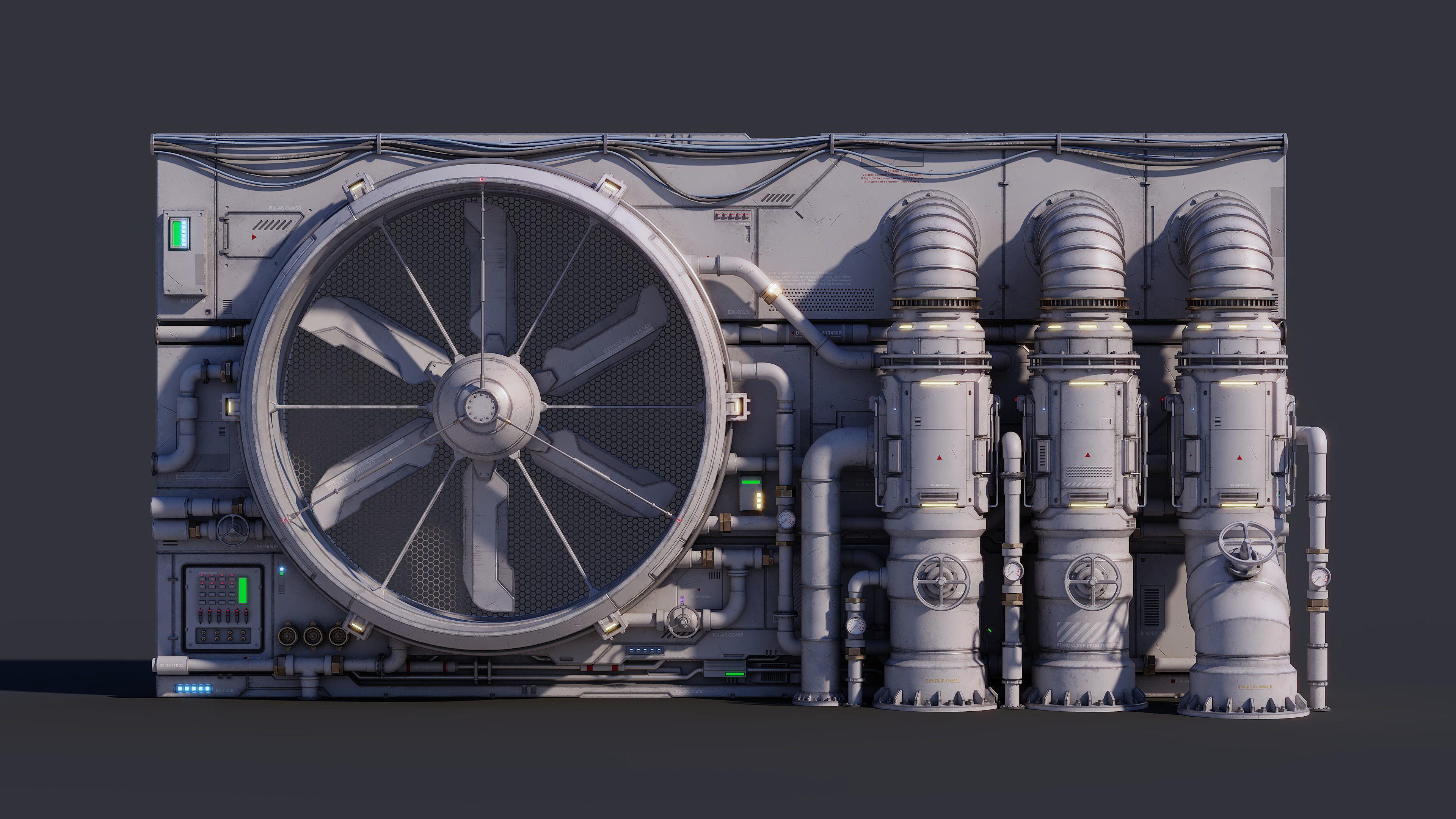 Sci-Fi Architecture Panels Kit Vol 03 Walls-PBR Low-poly 3D model_24