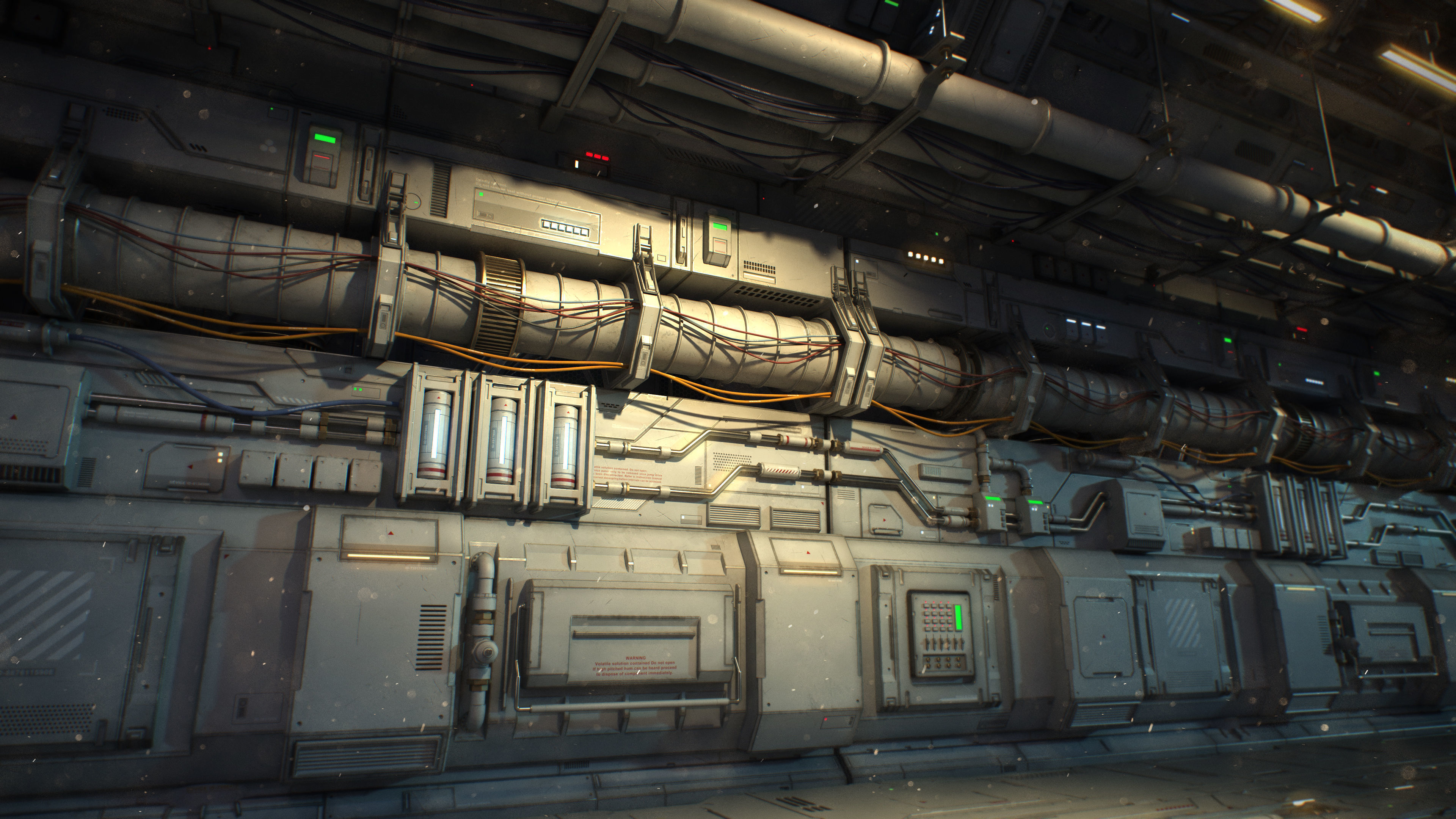 Sci-Fi Architecture Panels Kit Vol 03 Walls-PBR Low-poly 3D model_11