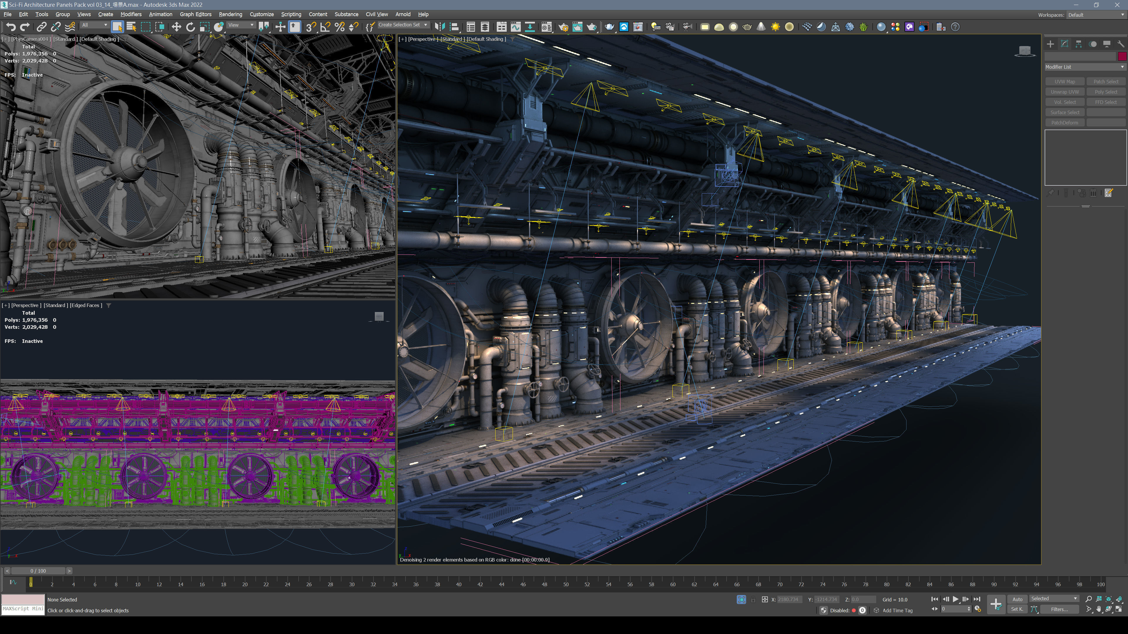 Sci-Fi Architecture Panels Kit Vol 03 Walls-PBR Low-poly 3D model_23