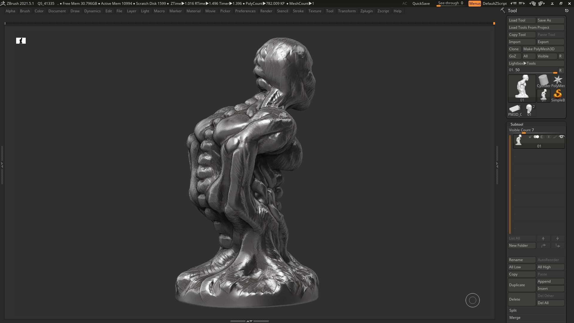 human anatomy modern sculpture 3d print model 95 3D print model_8