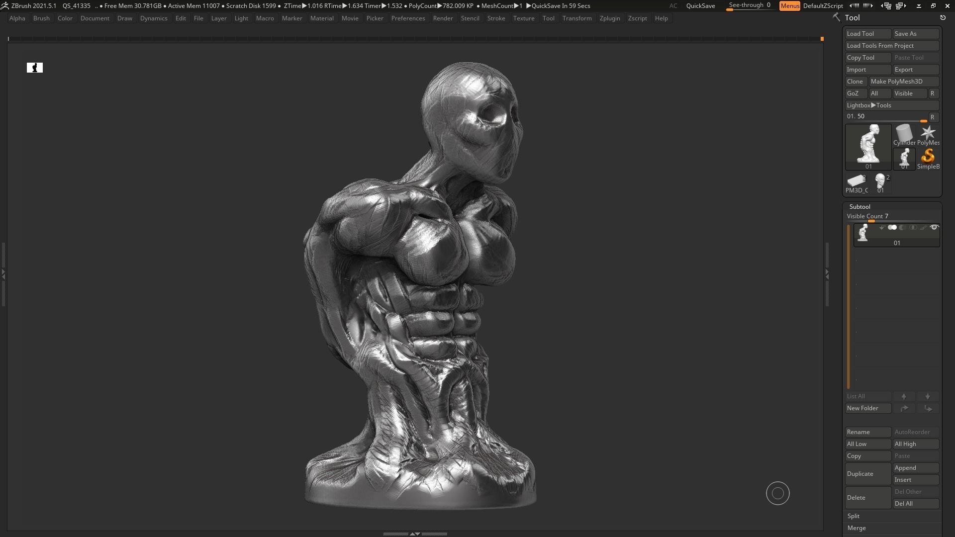 human anatomy modern sculpture 3d print model 95 3D print model_6