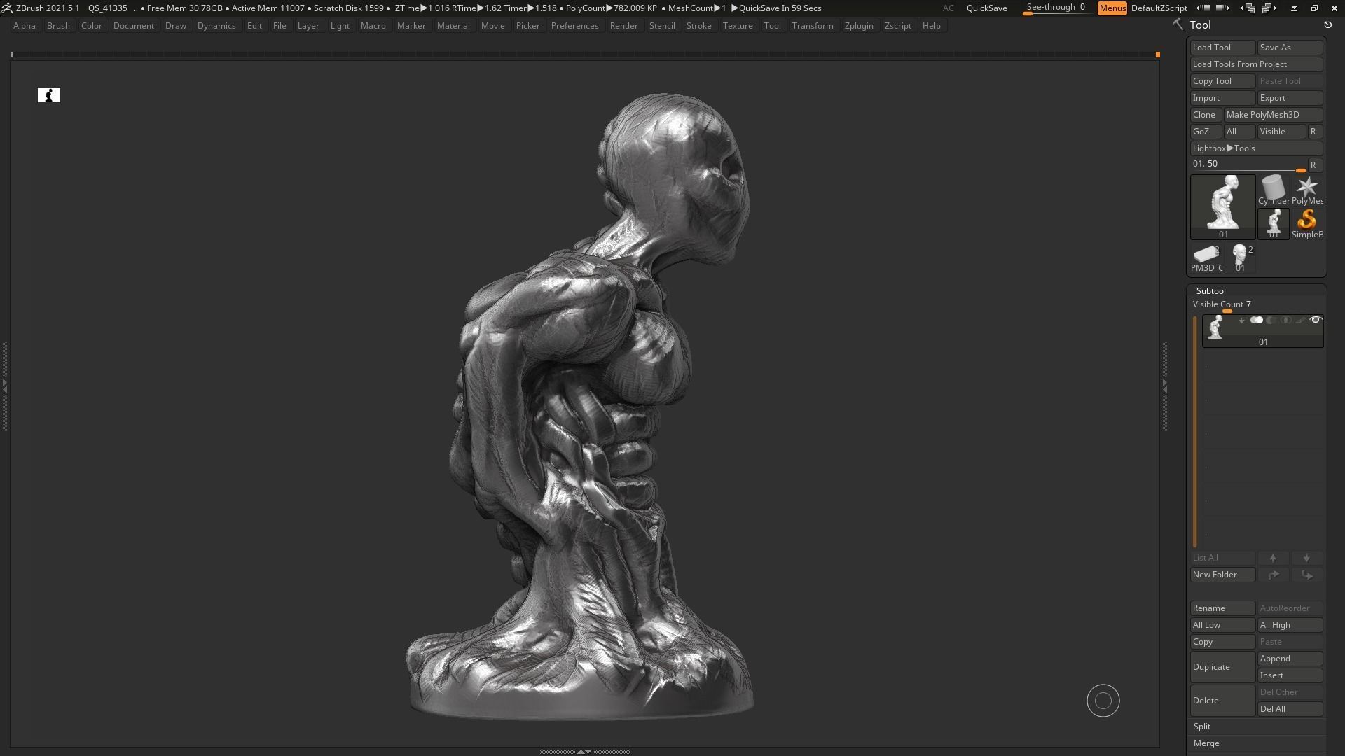 human anatomy modern sculpture 3d print model 95 3D print model_7