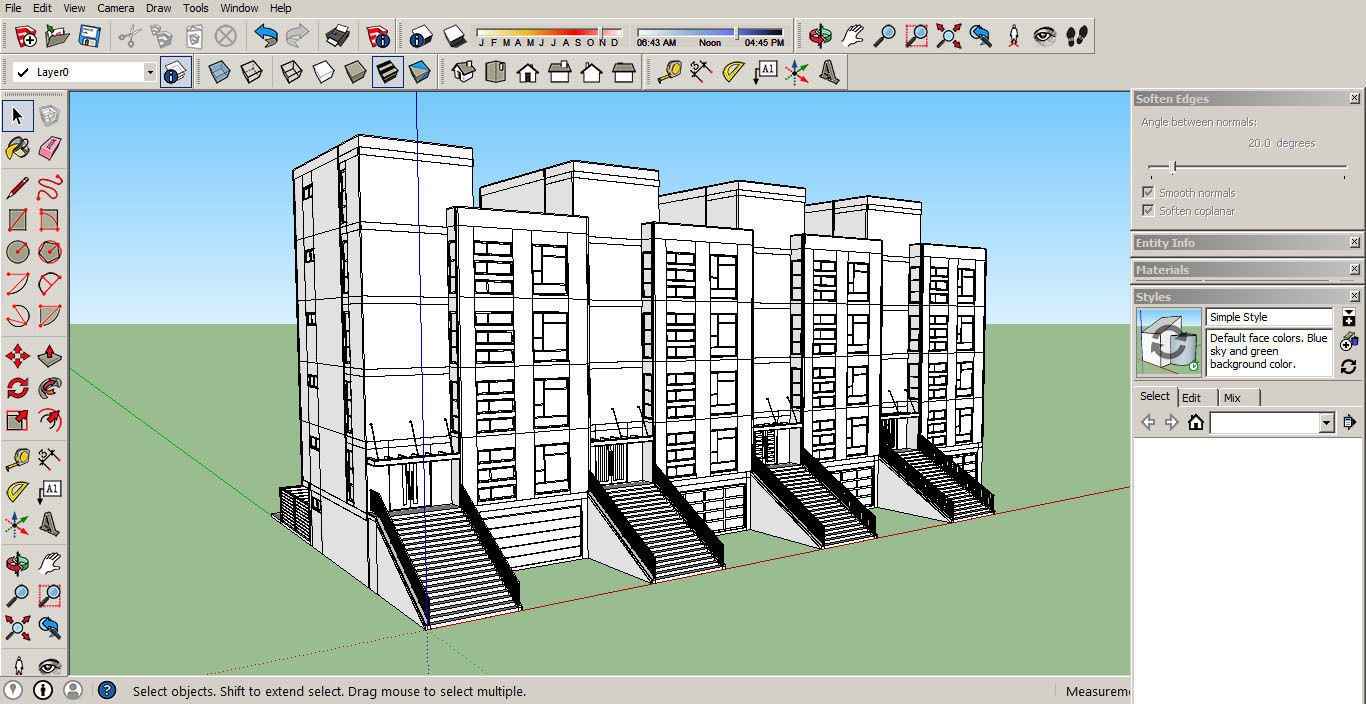 Modern Townhouse Building 1 3D model_11