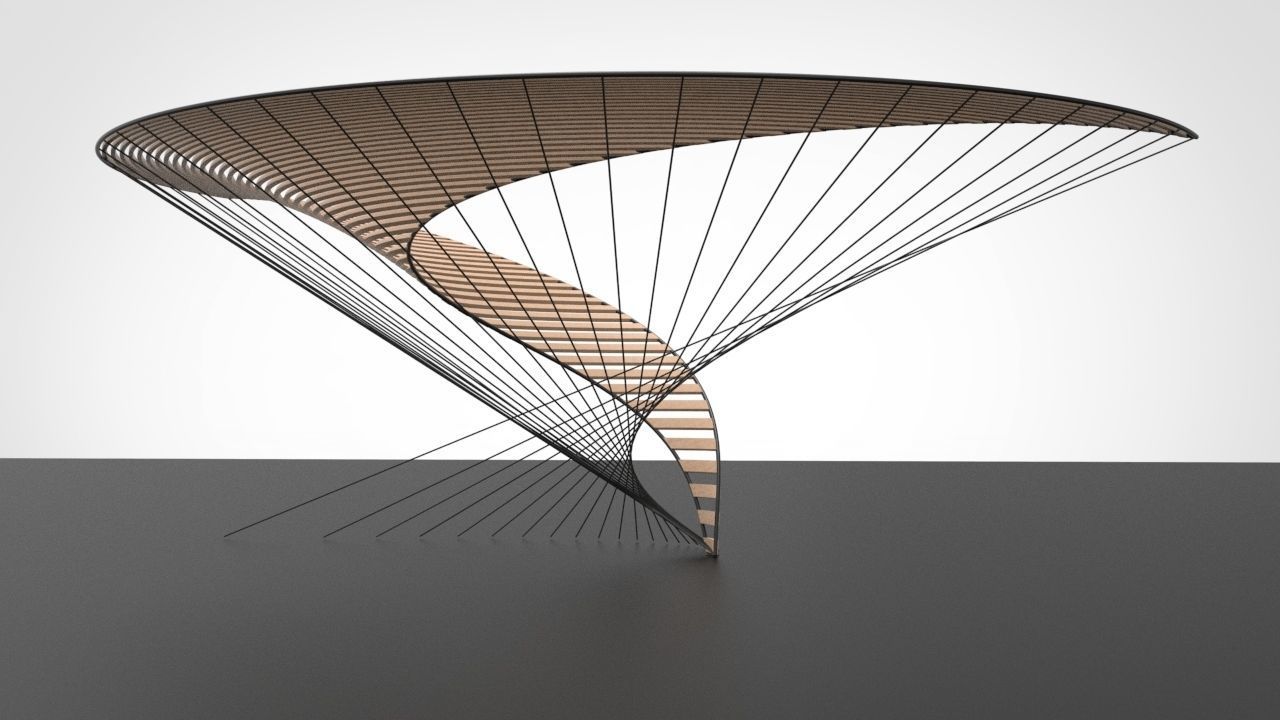 Twisting Shade Pavilion 3D model_1