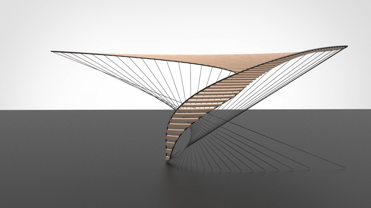 Twisting Shade Pavilion 3D model_2