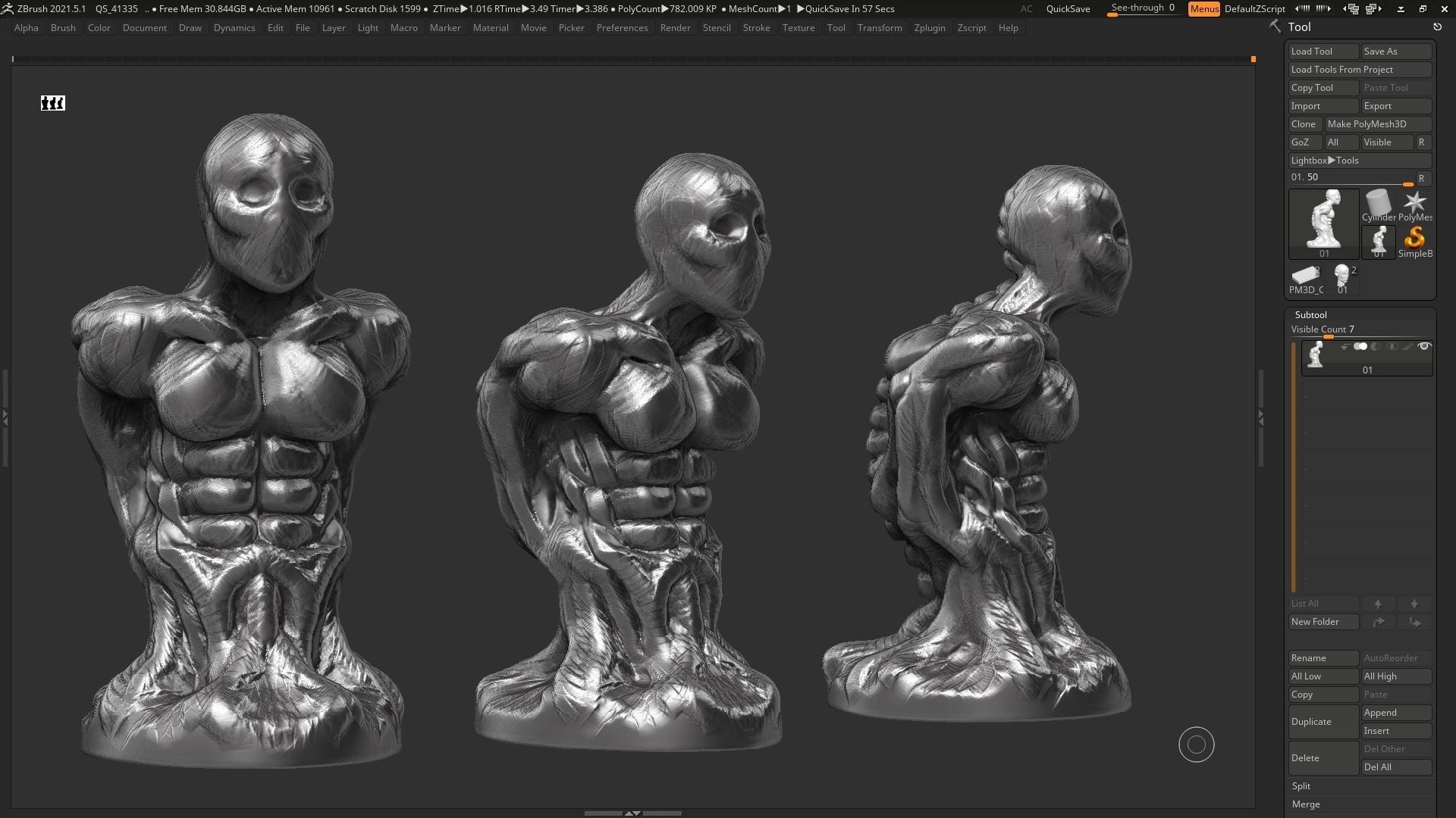 human anatomy modern sculpture 3d print model 95 3D print model_3