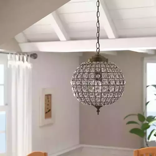 Antique Brass Barton 1 - Light Globe Pendant