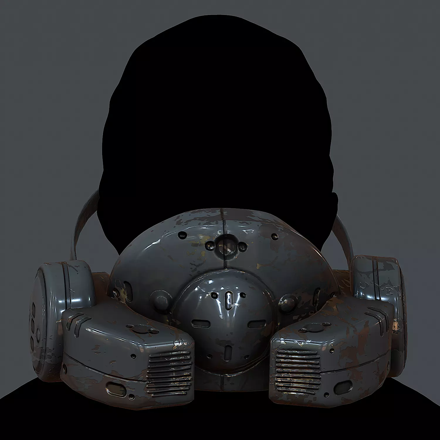 Gas mask helmet 3d model scifi Low-poly 3D model Low-poly Low-poly 3D model_0