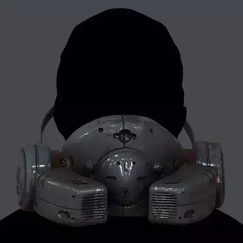 Gas mask helmet 3d model scifi Low-poly 3D model Low-poly