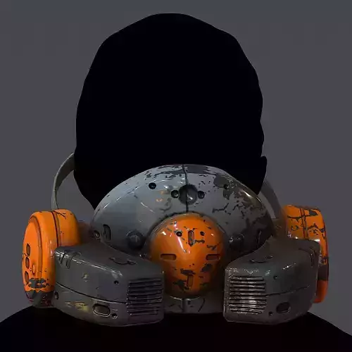 Gas mask helmet 3d model scifi Low-poly 3D model Low-poly 