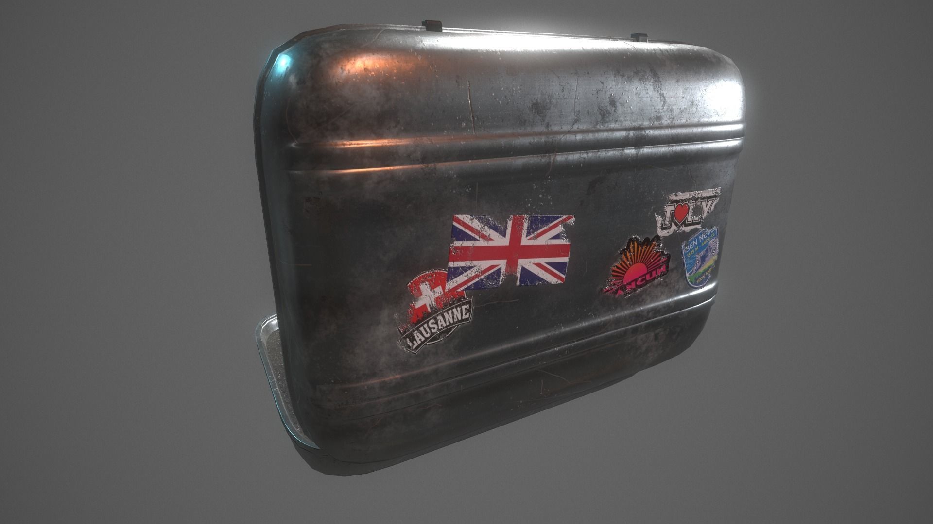Briefcase C4 Bomb Low-poly 3D model_6