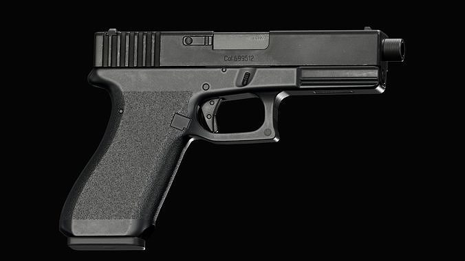 Pistol 9mm Free low-poly 3D model