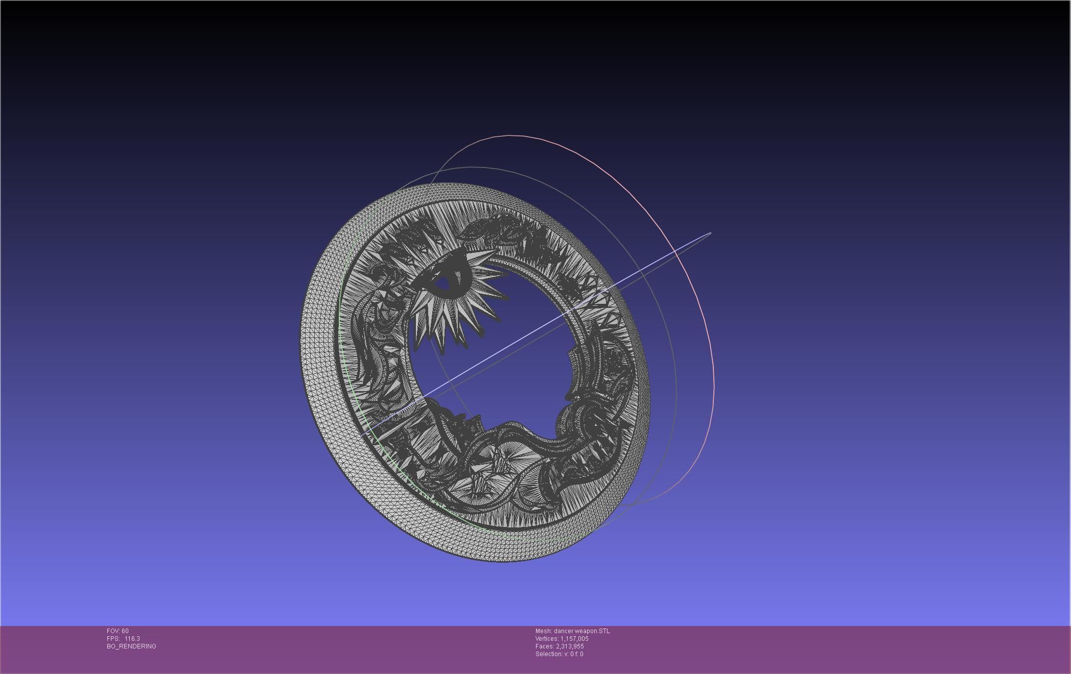 Final Fantasy XIV Dancer Disk Weapon Printable Assembly 3D print model_63