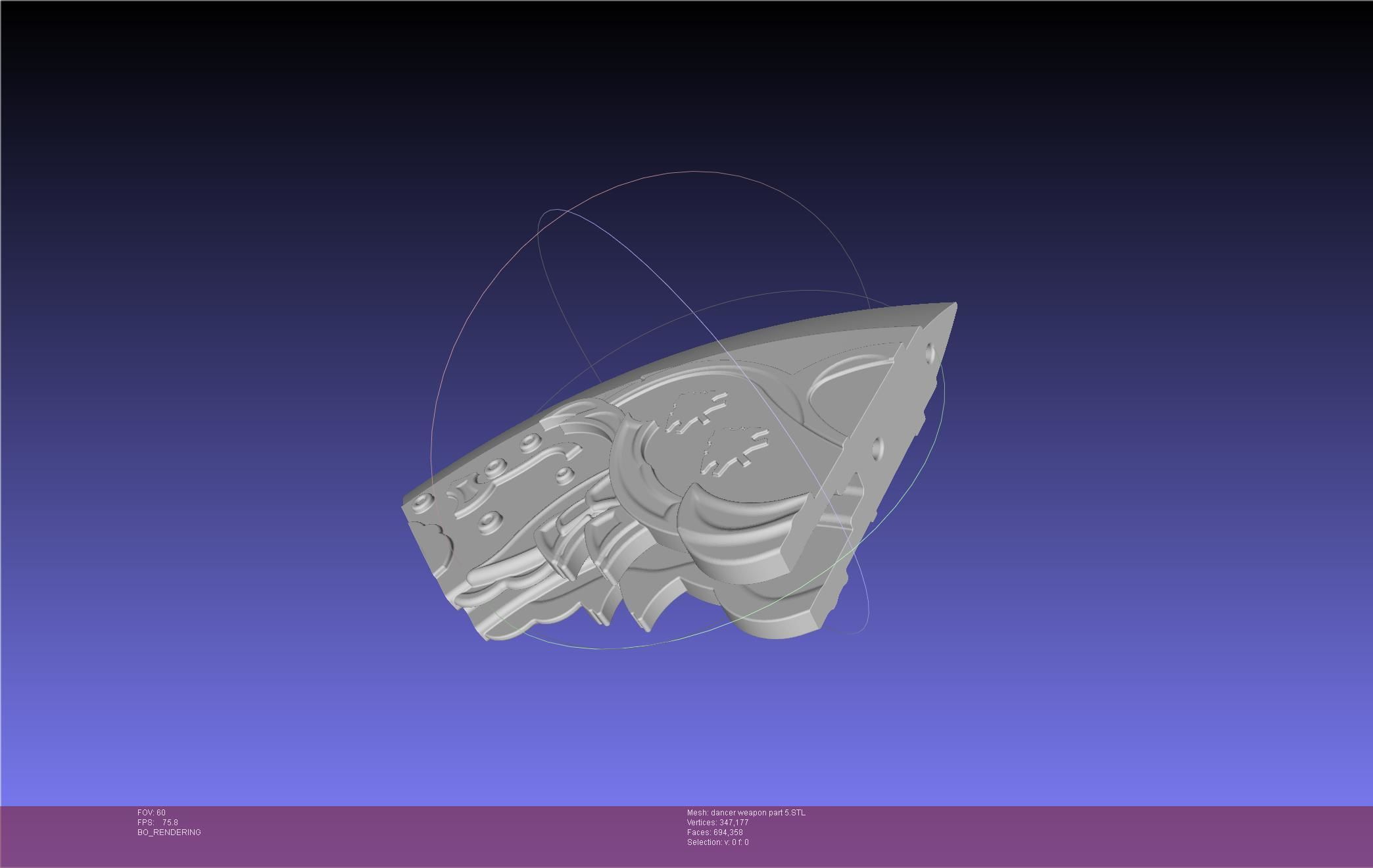 Final Fantasy XIV Dancer Disk Weapon Printable Assembly 3D print model_144