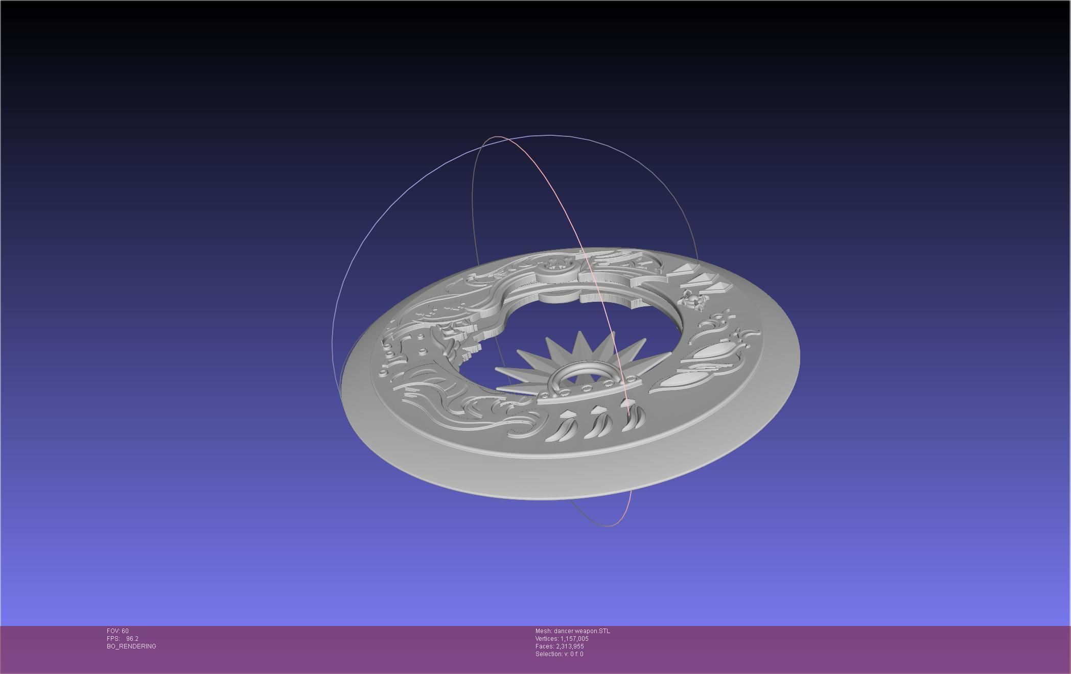 Final Fantasy XIV Dancer Disk Weapon Printable Assembly 3D print model_33