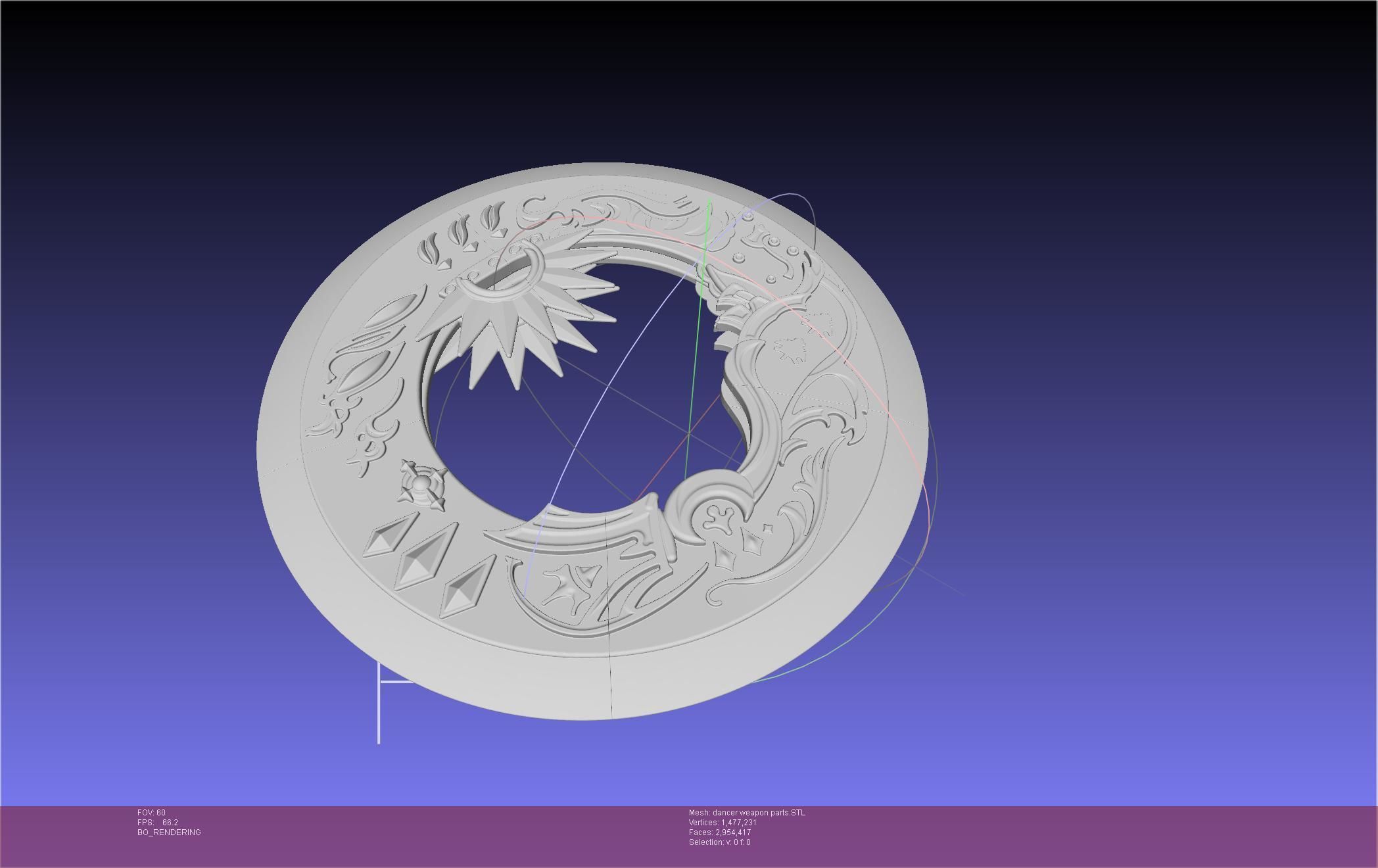 Final Fantasy XIV Dancer Disk Weapon Printable Assembly 3D print model_81